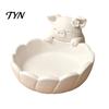 Small Item Storage Container Cute Pig Petal Bowl, Matte Finish 3D Print PLA Tray, Animal Jewelry Dish Trinkets Organization Tray for Vanity