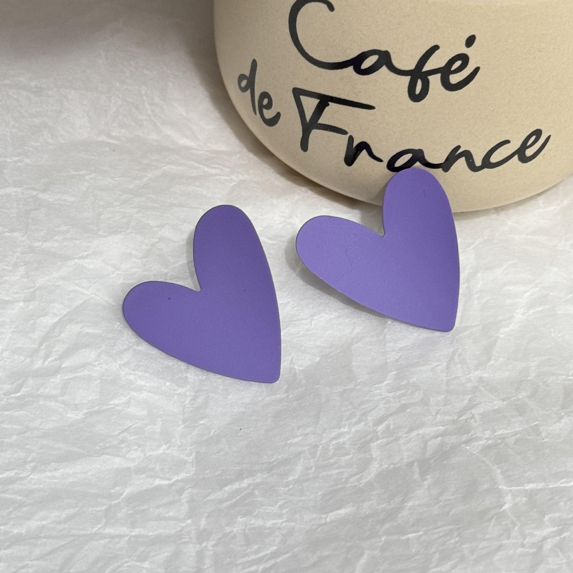 Cute sweet love stud earrings women s simple design high temperament versatile girl earrings