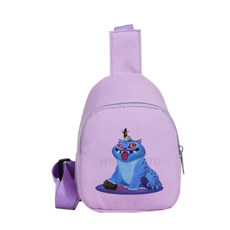 Versatile Messenger Bag Anime Cartoon Cartoon Print Cute Breast Bag Children'S Shoulder Bag