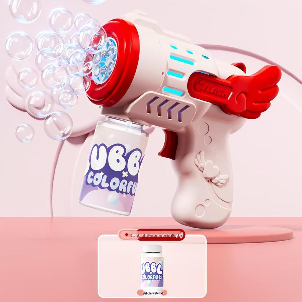 Electric Angel Bubble Wand Toy - Automatic Handheld Bubble Blower for Kids