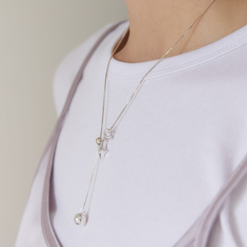 Tatiana (925 Silver) Planet Drop Necklace NZ2110