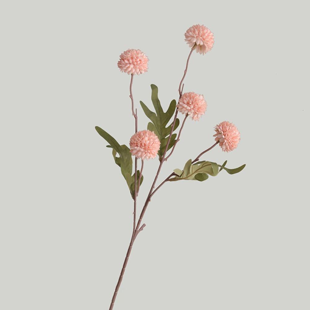 Pompon Chrysanthemum Artificial Silk Flowers 5 Heads Design Bridal Bouquet Dandelion Flower Ball Artificial Silk