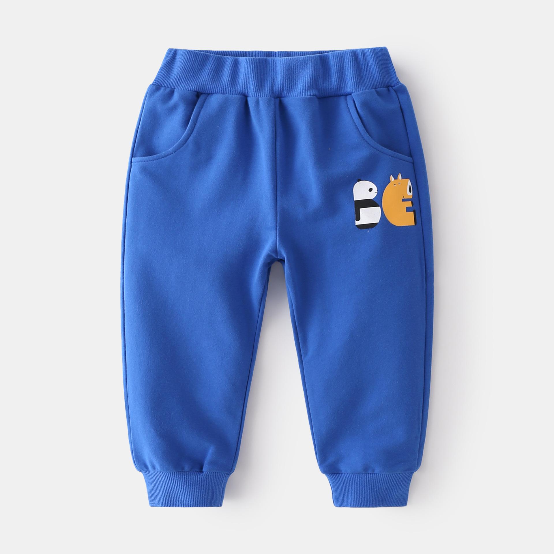 Spring/Autumn Comfortable Breathable Boys  Trousers Sports Trousers New Arrival Cotton Cartoon-Print Mid-Rise Casual Trousers 90cm