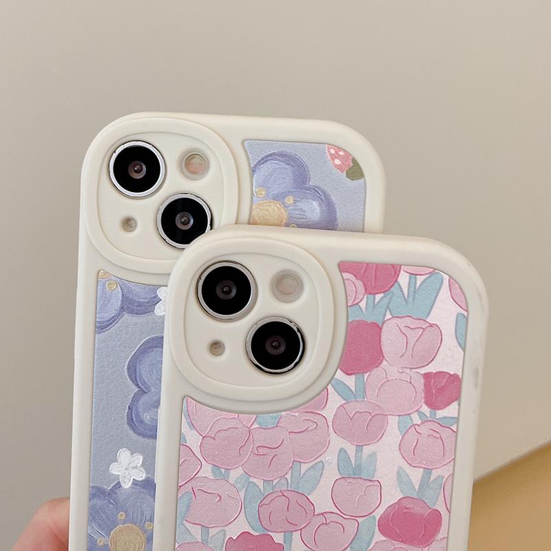 Ins Fresh Simple Flower Rabbit Handyhülle für iPhone 13 12 11 Pro Max Mini Xr Xs Max X 8 Plus 7 Plus Se Lammfell Soft Back Cover