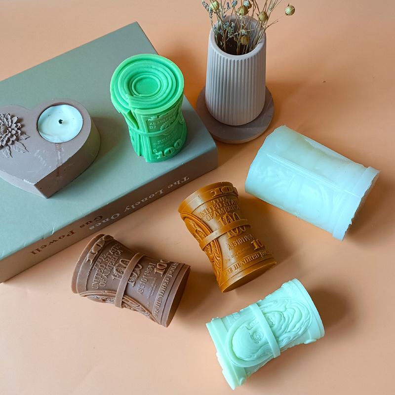 Candle Dollar Silicone Mold Handmade Plaster Resin Decoration Mold Dollar Soap Candle Making Supplies