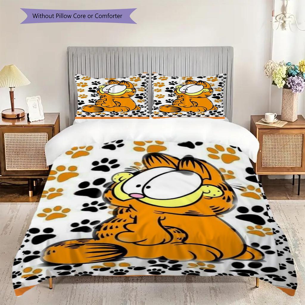 Garfield Set Comfortable Sleep Bedding 1 Duvet Cover 2 Pillowcase Without Core Bedding Set Christmas Birthday Gift Duvet Cover And Pillowcase