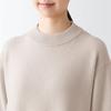 MUJI Women's Mid-Gauge Wool Mock Neck Dress, Sand Beige, Size M (BAJ11A2A)