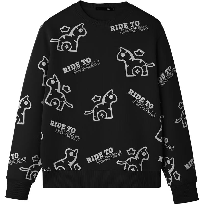 

Мужской свитшот с длинным рукавом и принтом животного «Год Лошади» 3XL