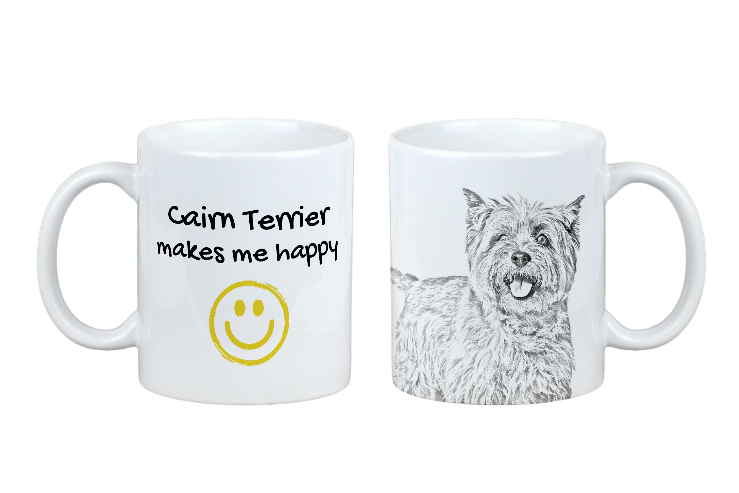 

Cairn Terrier - cup with a dog, cheerful cup for a dog lover, personalized gift from the Art-Dog brand білий