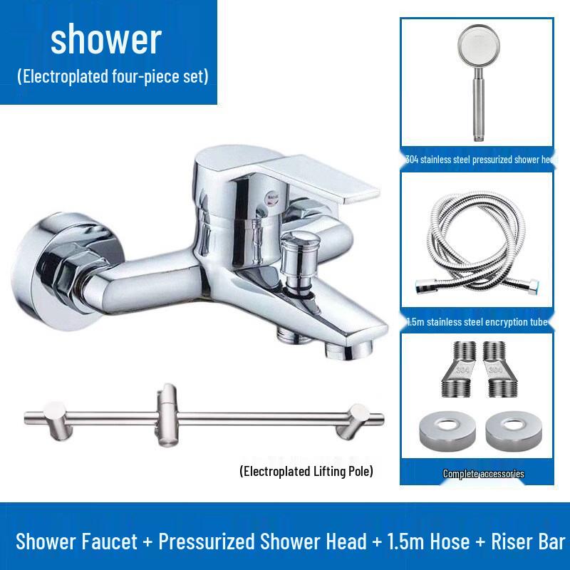 VEMUSE All-Copper 3-Function Shower Faucet Set