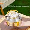 Camping Tea Kettle 1 Litre Stainless Steel Camp Coffee Pot Lightweight Camp Kettle Camp Teapot for Outdoor Campfire