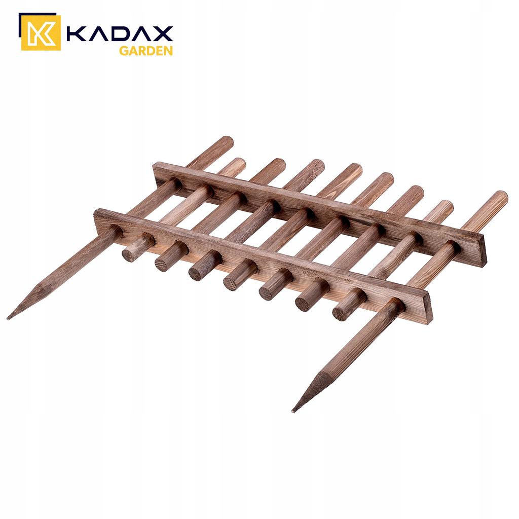 KADAX Hagegjerde Tre Palisade Hagekant 60x35cm Furu