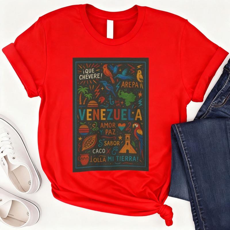 Venezuela Cotton T Shirt Unisex  Vintage Caracas Graphic Tee  Latin Pride Shirt  Cool Gift for Venezuelan Soul Culture Lovers