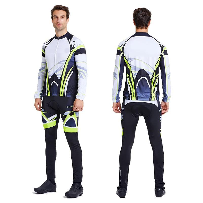 Unisex Cycling Jacket Pants Set Winter Thermal Windproof Breathable Long Sleeve Bike Riding Suit