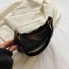Sac pour FEMME en Polyuréthane Couleur Pure à Épaule Unique Sac à Chaîne Tendance Sac Bandoulière Sac Sous-Bras