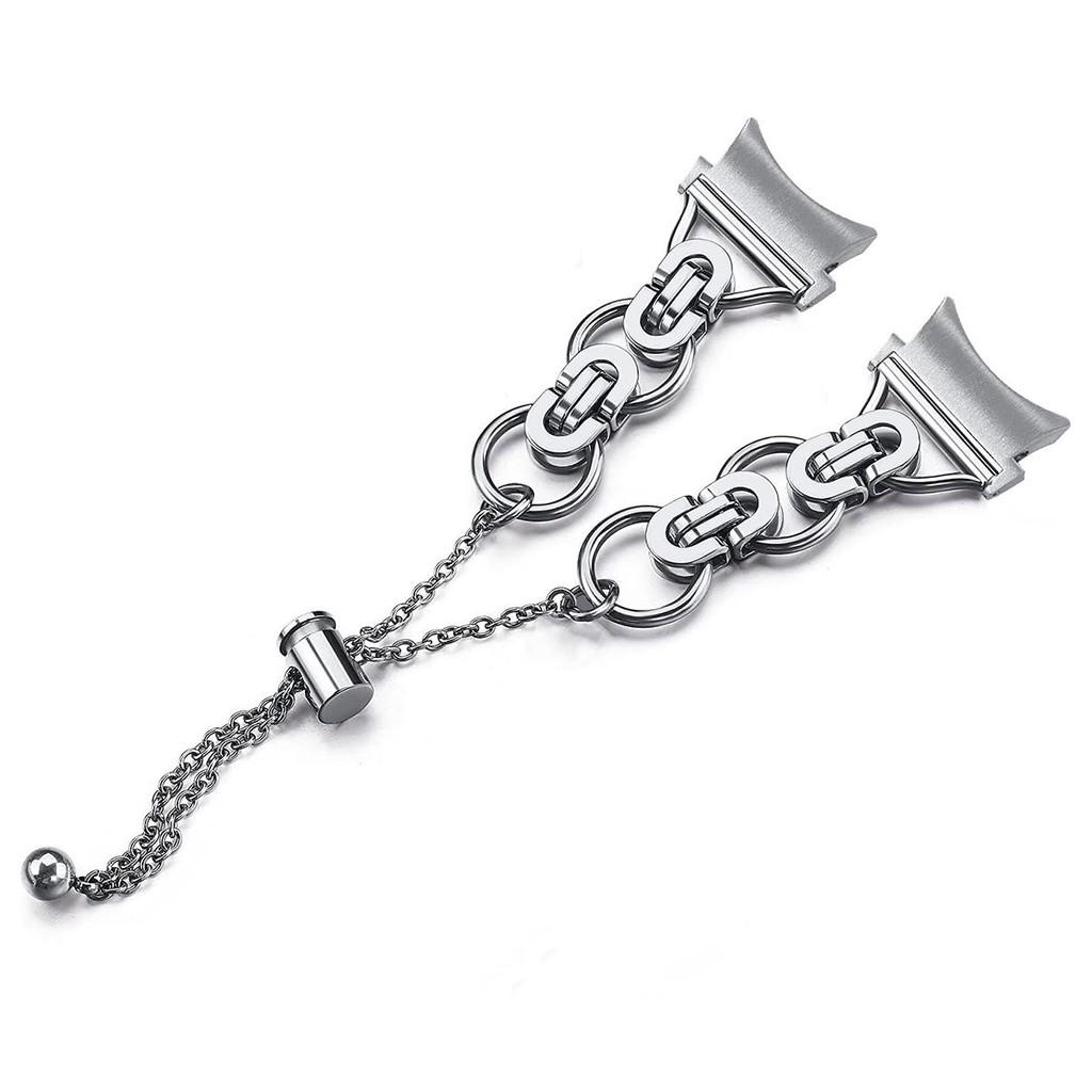 

Ремінець з нержавіючої сталі для Samsung Galaxy Watch7/FE/5 Pro/6/4 Classic 44/40mm для Galaxy 7 6 5 4 44 40mm 5Pro 45 Браслет без проміжків 6Classic 43mm 47mm срібний