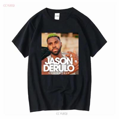 Jason Derulo Nu King World Tour 2024 T-shirt Coton Homme S 5XL 1CM2135 manches longues ou courtes vintage Lavé Polyvalent homme