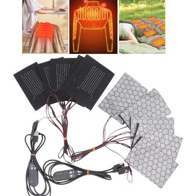 1 Set 1 To 3/5/6/7/8 Thermal Winter Heating Vest Pads Electric Cloth Heater USB Heating Pads Vest Heater For DIY Heated Clothing