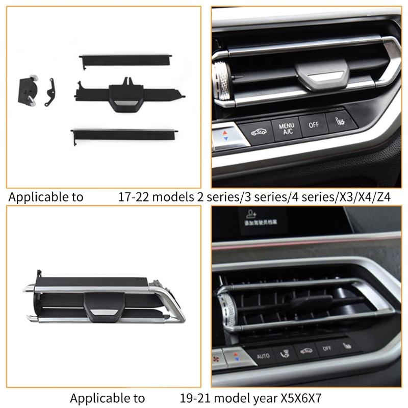 Car Front Left Right Middle A/C Vent Grilles Air Conditioner Slider Clip Repair Kit For G05 G06 G07