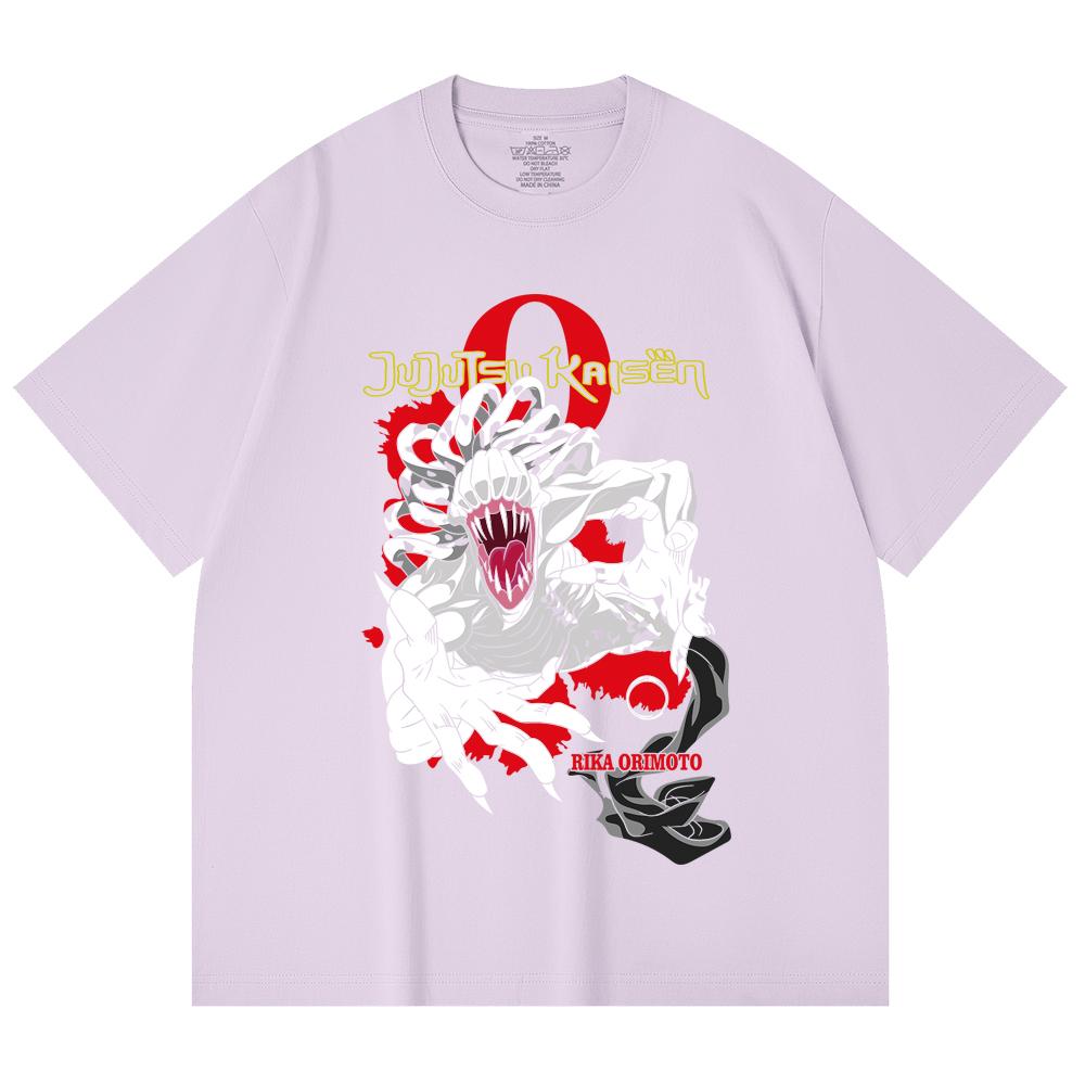 230 Gsm 100% Cotton Jujutsu Kaisen V64 Rika Print Unisex Heavy Cotton T Shirt