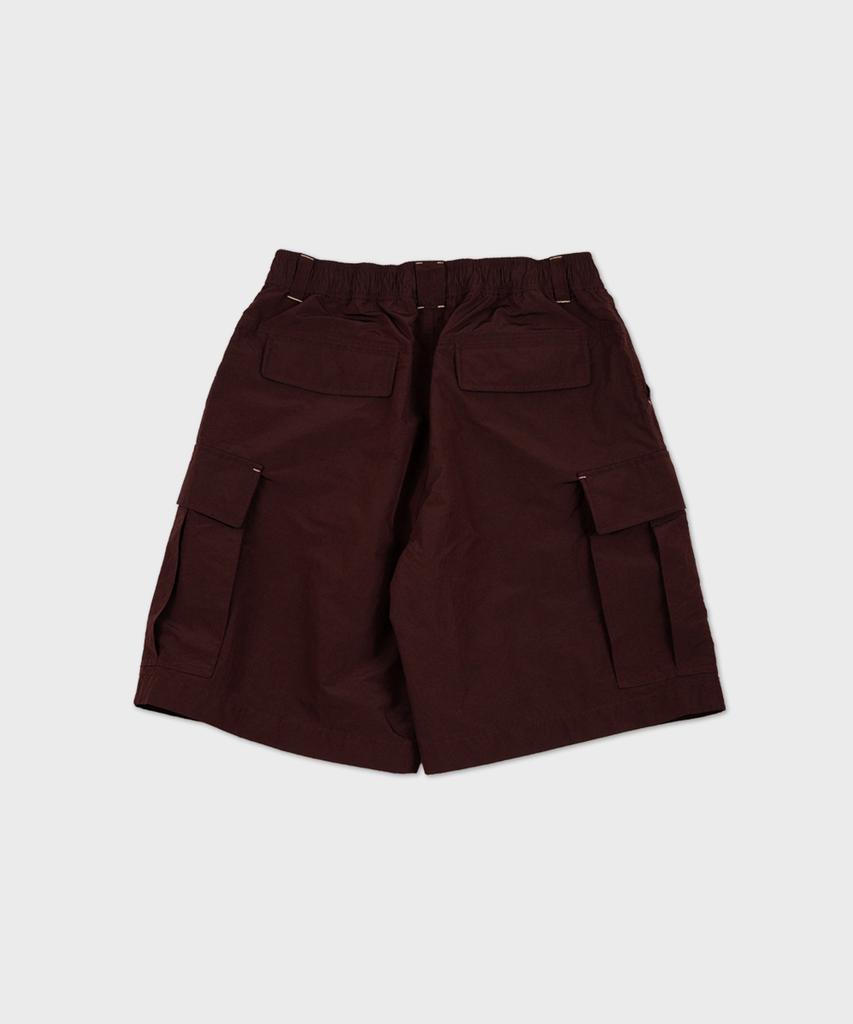 Teuletong Nylon Rib Cargo Shorts - Burgundy