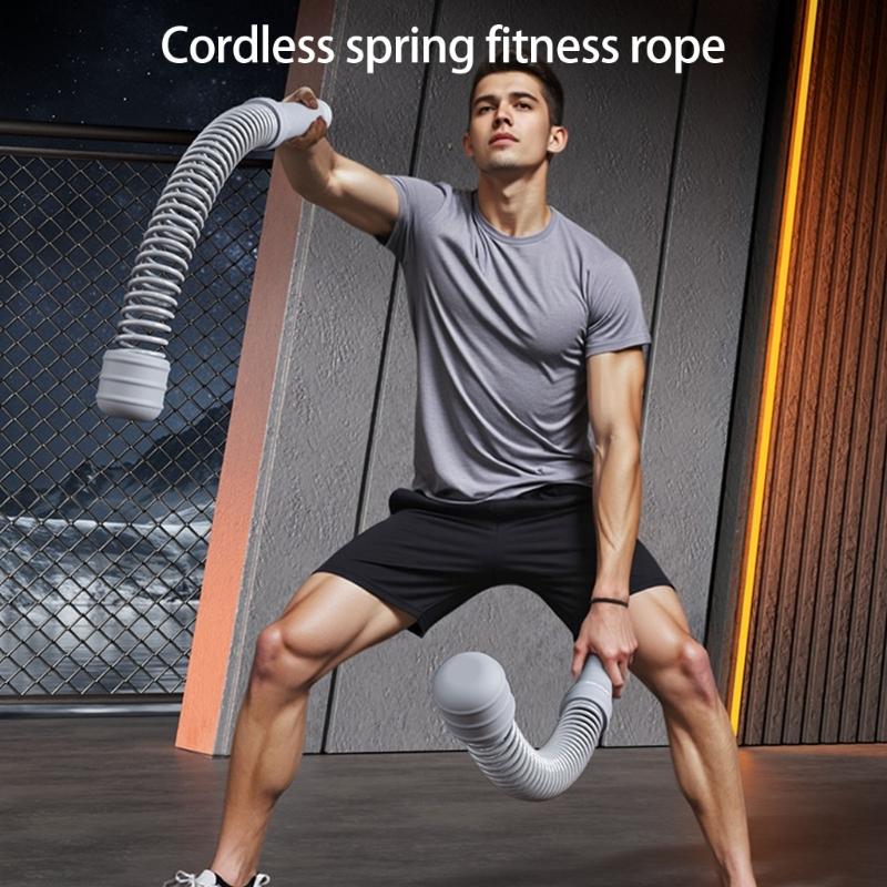 Cordless Battle Rope Fitness Training Full Body Workout Durability Ergonomic Grip for Homes Outdoor Gym Use