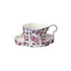 Girl's style purple tender coffee cup and saucer set ceramic water cup ins afternoon tea high value cute light luxury cup and saucer
