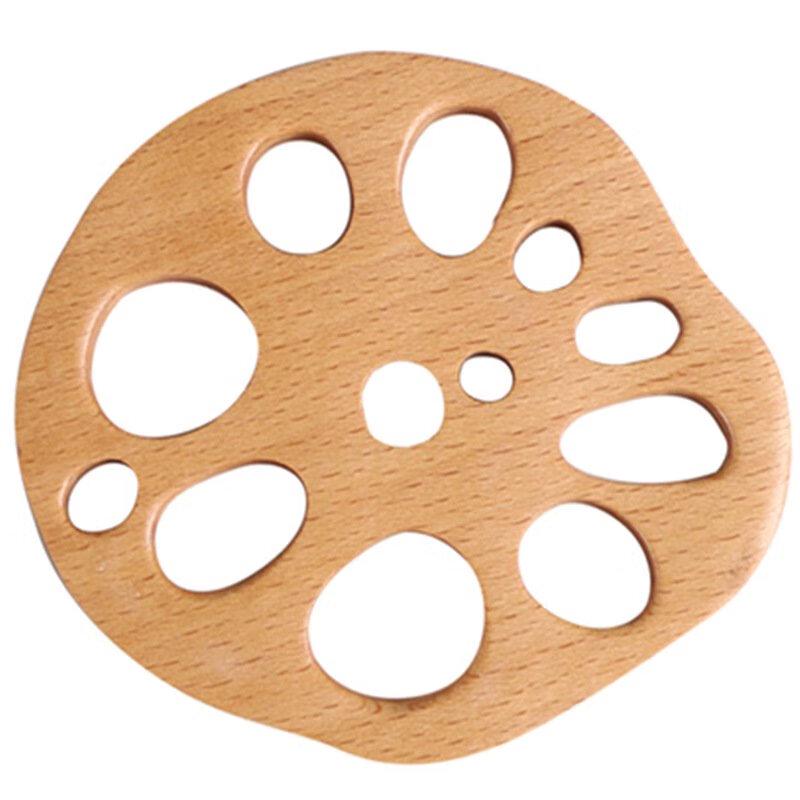 

ZISIZ Beechwood Lotus Root Slice Coasters (2-Pack)