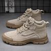 Men's High Top Shoes Plush Style Men's Outdoor Hiking Shoes Trend Men's Work Clothes Shoes Thick Soled Men's Casual Shoes