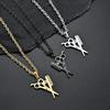 Hairstylist Scissors Comb Pendants Necklaces Stainless Steel Men Personalized Versatile Haircut Necklace Fashion Jewelry Gift