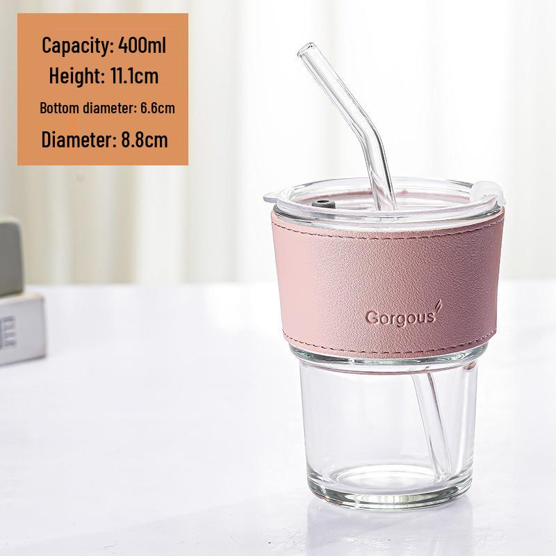 Bamboo Glass Cup: Versatile & High-Value Double-Walled Cup with Straw for Water, Coffee, & More - Premium Souvenir