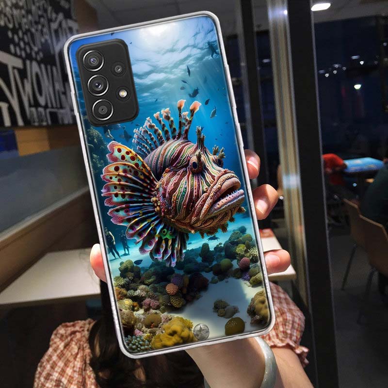 Clown Fish in the Sea or Ocean Phone Case for Samsung A54 A57 A37 A17 A14 A15 A12 A24 A34 A55 A35 A25 A52S A07 A05S A04S A22 A32