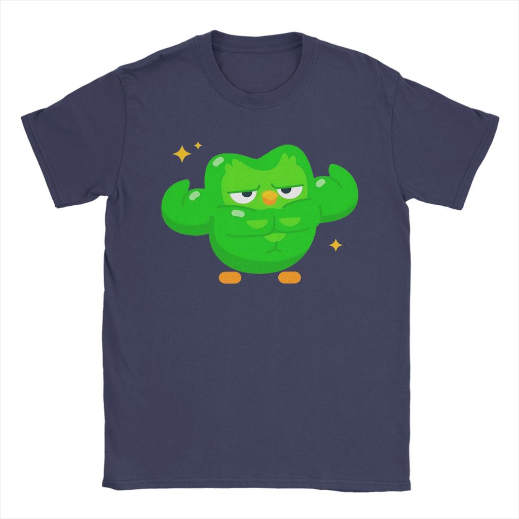 Minimalist Duolingo Funny Duolingo Meme T-Shirt Summer  Cotton T Shirts For Men's Leisure Tee Shirt Short Sleeve Y2K Fun Clothes
