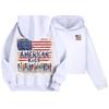 Kids Casual Fashion American Flag Printed Long Sleeve Hooded Sweatshirt