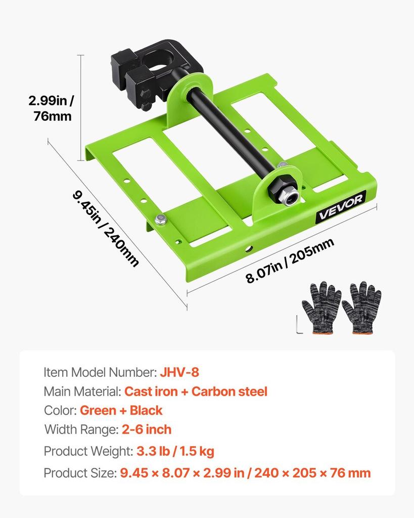 Chainsaw Mill, Adjustable 5-15 Cm Width, Vertical Lumber Cutting Guide, Portable Timber Chainsaw Attachment, Heavy Duty Cast Iron Sawmill Tool Cutting