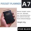Available: A7 English Planner 2025 with Laser Design - Portable Mini Pocket Notebook.