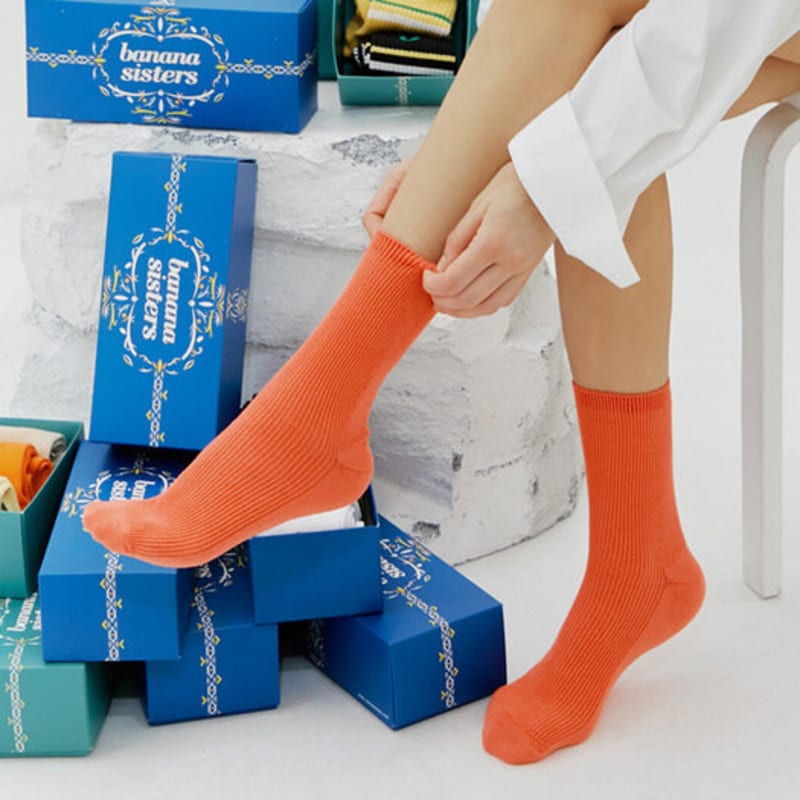 Bananasisters Mimi Daily Golji Mid-Calf Crew Socks 33 Colors