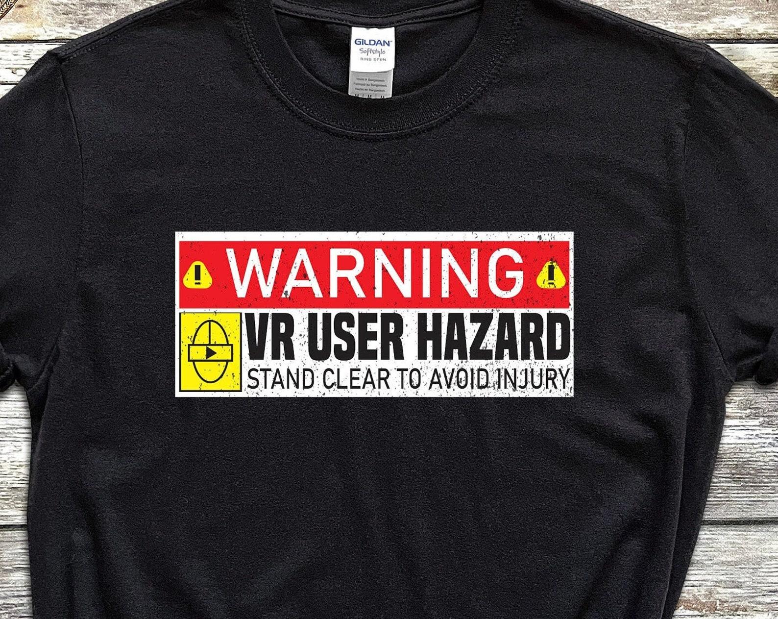 VR Gamer Warning T-Shirt, Virtual Reality Gaming Shirt, VR Games Tshirt, VR Birthday Party TShirt, Vr Gamer Birthday T Shirts, Vr Lover Tee 3XL