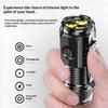 Portable Mini Led Flashlight 3Led Ultra Strong Light Flash Light Usb Rechargeable Built-In Battery With Pen Clip