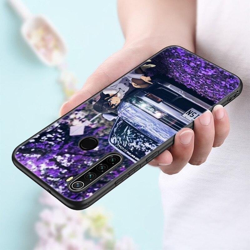Japan Anime Sports Car Silicone Phone Case For Xiaomi Redmi Note 11 10 9 8 Pro 11T 10T 10S 9S 8T 9 9A 9C 9T Black Soft Cover