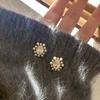 Zircon pearl oval stud earrings fashion exquisite earrings temperament earrings women's high sense