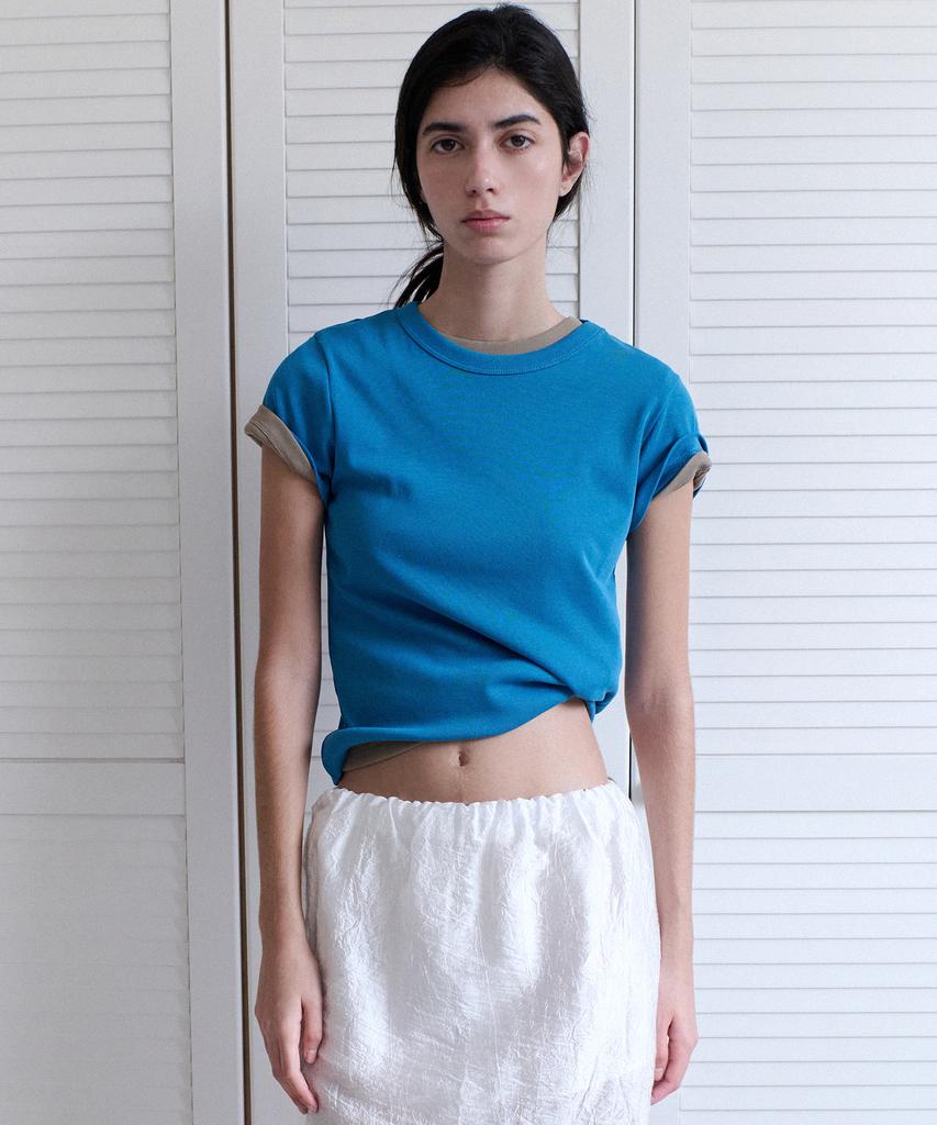 ANDNEEDS Bessette Half Tee (Blue)