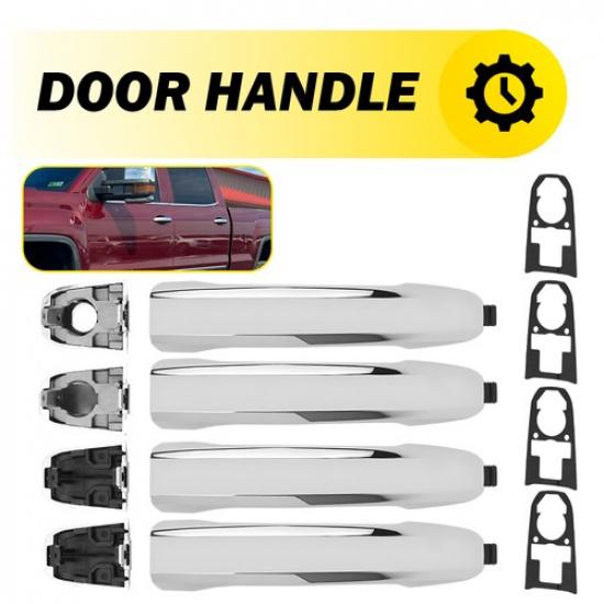 Car Outside Exterior Door Handle Front+Rear For 2014- GMC Sierra 1500 Base