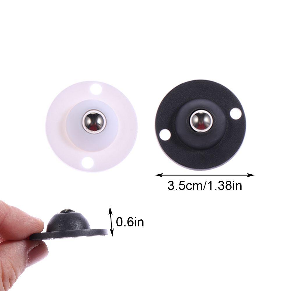 4Pcs Mini Self Adhesive 360º Universal Wheels Stainless Steel Low Noise Swivel Casters Roller Accessories For Storage Boxes