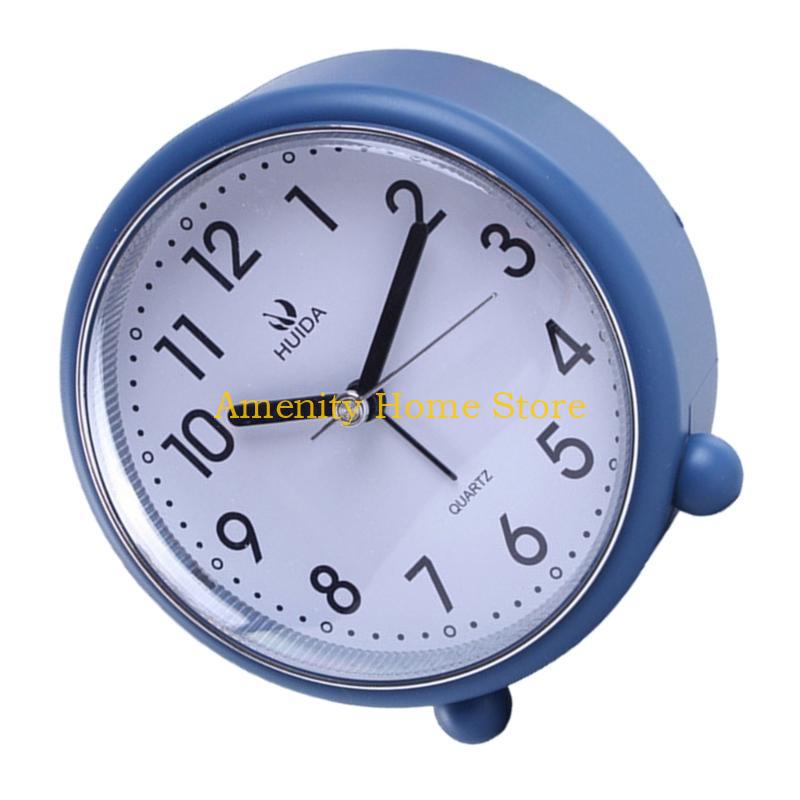 F26C Vintages Styles Alarm Clock 4inch Silents NonTicking Night Lights Feature Battery Operated Decoration for Bedroom or Office