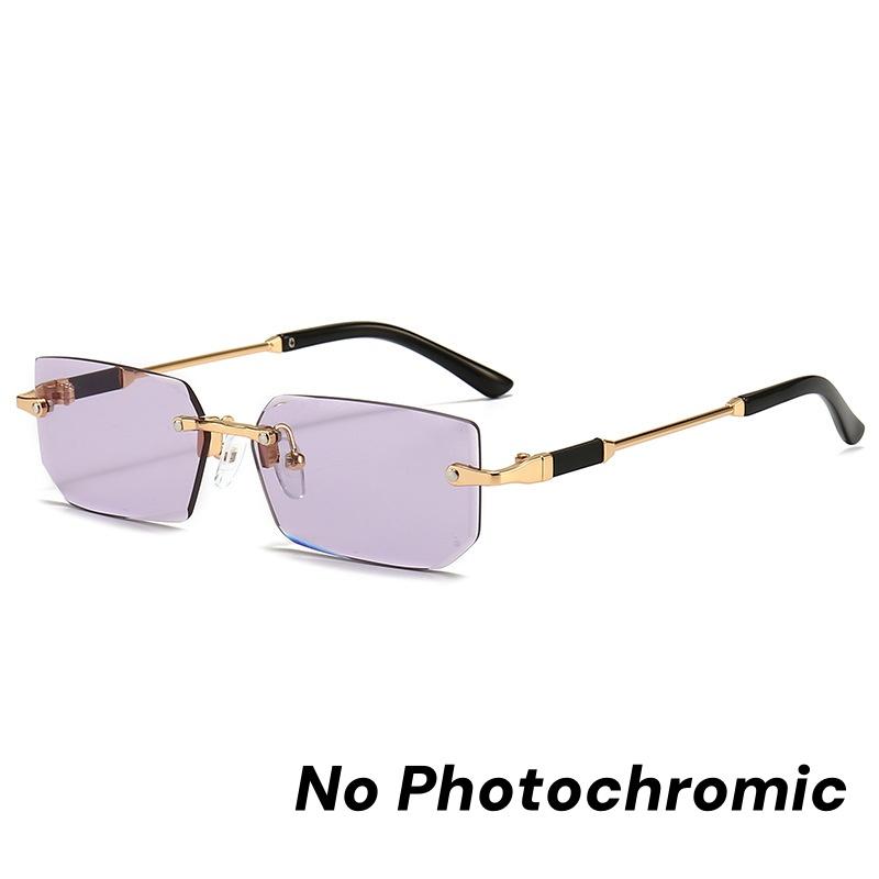 New Frameless Fashionable Sunglasses Personality UV400 Protection Outdoor Travel Street Photography Unisex Shades Glasses