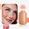 6-Color Pocket Blush Stick Portable Natural Brightening Lip and Cheek Dual-use Blush Cream for a Charming Look