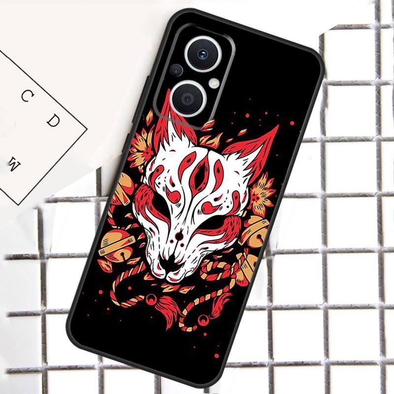 Samurai Oni Mask Phone Case For OPPO Reno 8T 7 8 Lite 14F 14 13 12 11 F 10 Pro OPPO Find X8 X6 X5 X9 Pro Cover