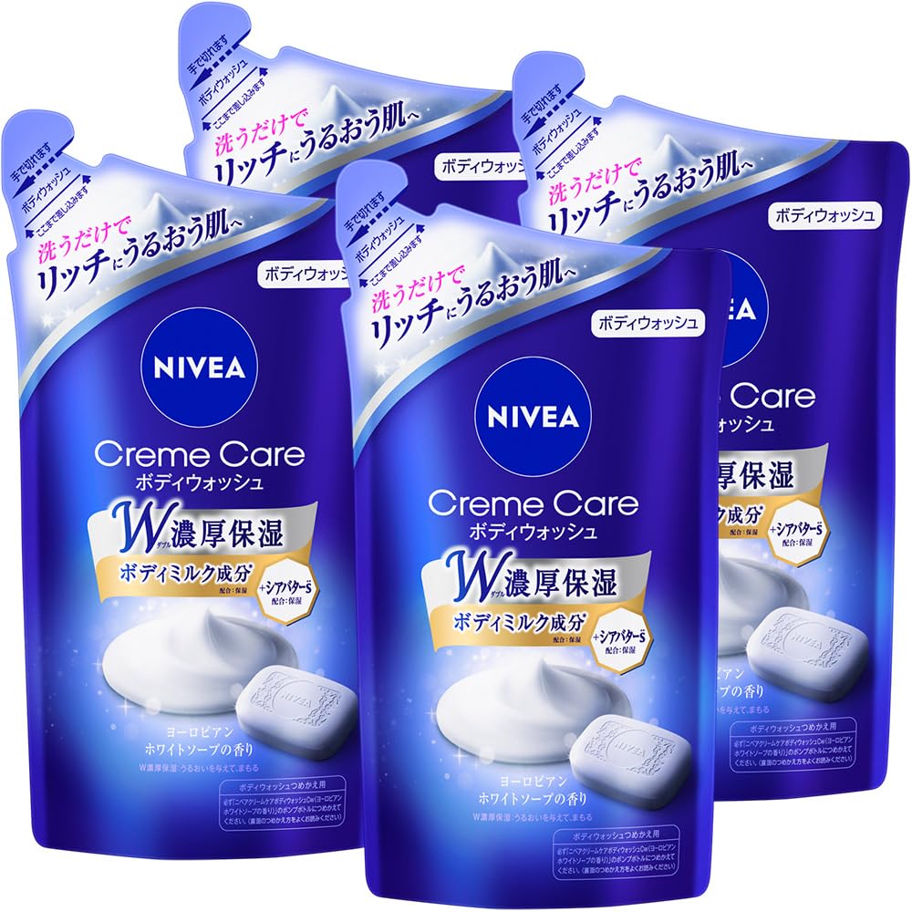 

Nivea Cream Care Body Wash European White Soap Scent Refill 360 мл x 4 шт. W Rich Moisturing [Оптовая закупка]