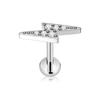 Titanio ASTM F136 G23 Fiore Luna Farfalla Piercing Senza Filettatura Spillo Fulmine Push-in Stud per Labbra Daith Conch Orecchino 16G 18G 20G